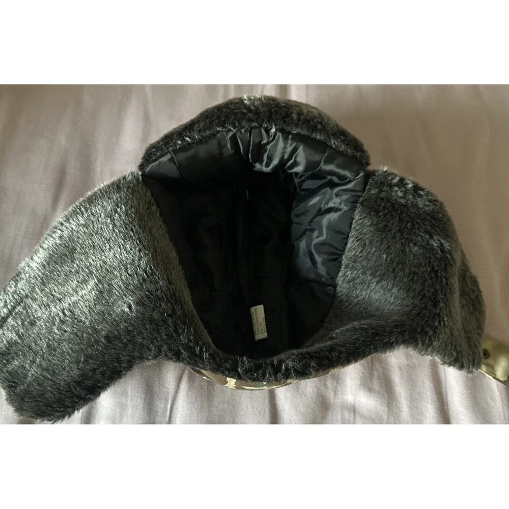 BSB‎ Size L/XL Camouflage Trapper Hat Hunting Faux Fur Lined Strap Outdoor